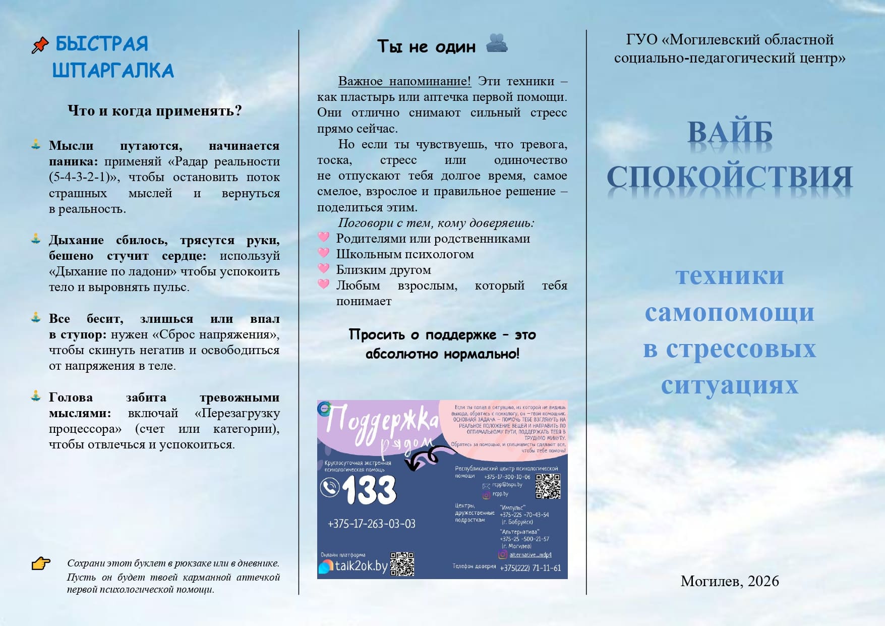 Буклет "Вайб спокойствия"